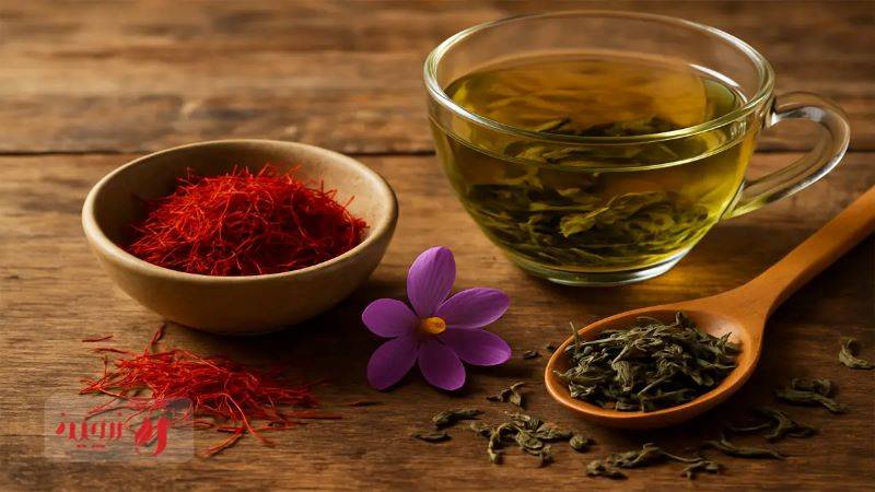 چای سبز زعفرانی